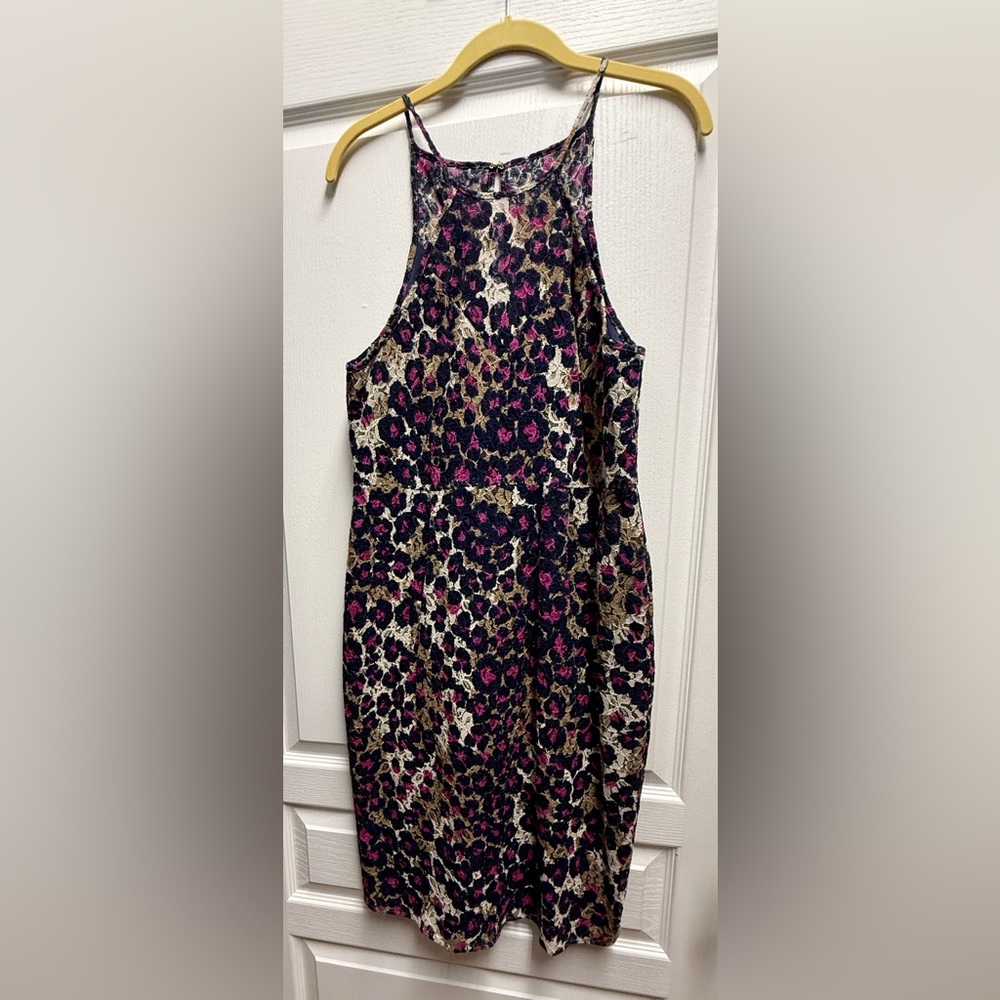 Trina Turk Navy and Pink Lace Dress